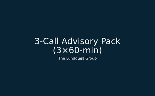 3‑Call Advisory Pack (3×60‑min)